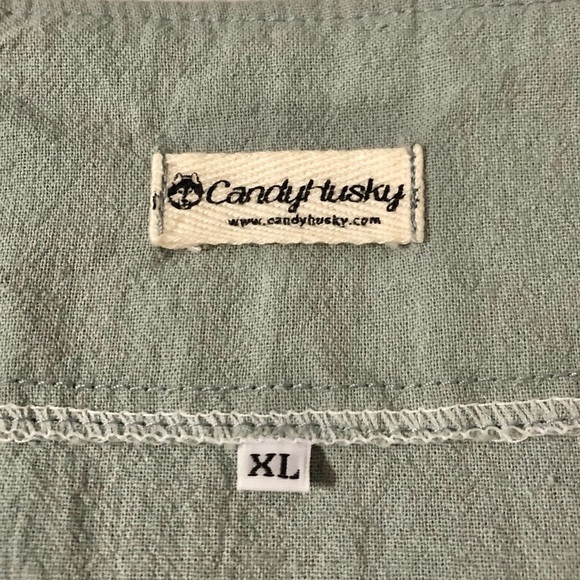 Mint Green 100% Cotton Short Sleeve Square Fit Tunic Top Size XL - Picture 6 of 7